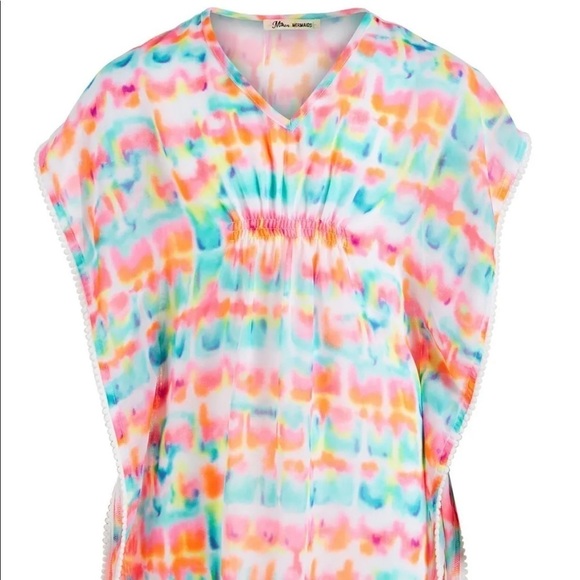 MIKEN Mermaids Tie Dye Rainbow Swimsuit Cover up - Picture 7 of 8